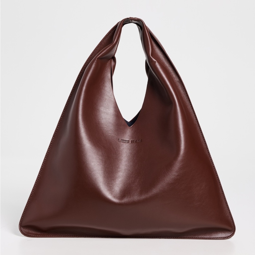 NWOT 8 Other Reasons Shopbop Chocolate Brown Hobo Faux Leather Bag
